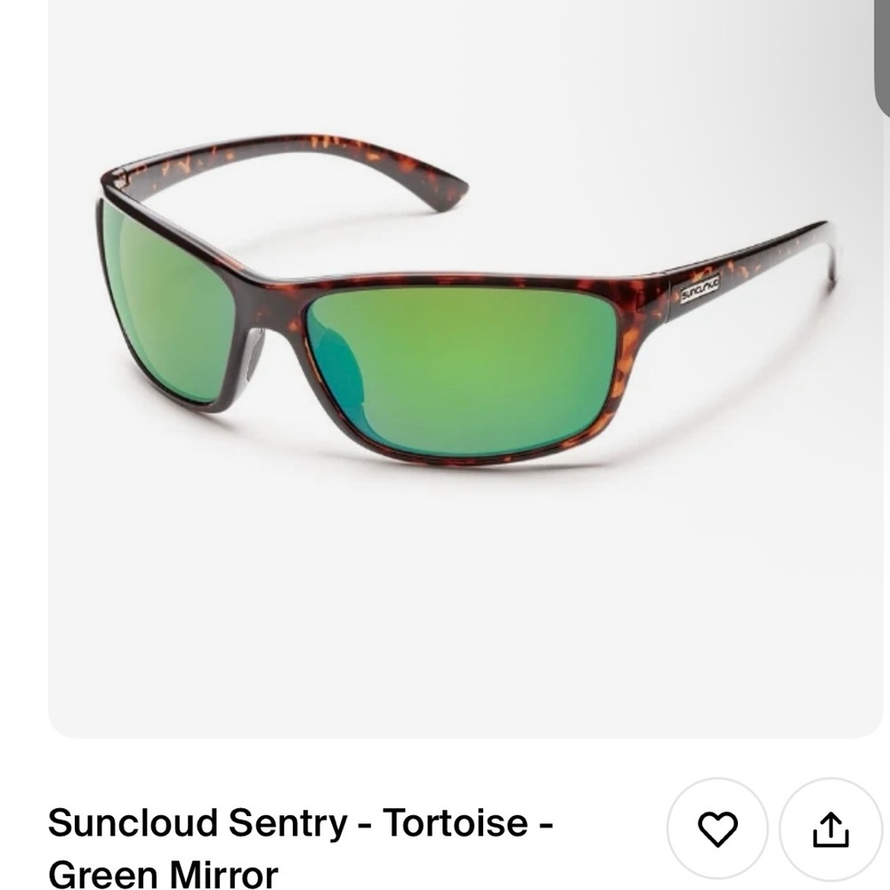 SUNCLOUD Tortoise Sunglasses with Green Lenses